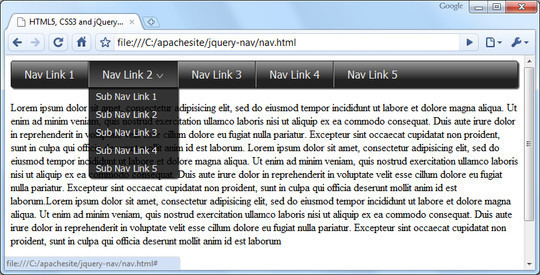 Creating a Drop-down Nav Menu with HTML5, CSS3 and jQuery