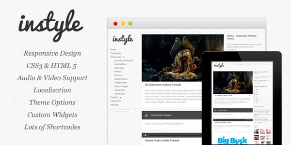 Instyle C Responsive Portfolio Theme