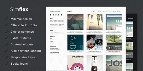 Simflex C minimalist blogging theme